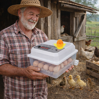 Incubadora Automática 20 Ovos Alta Taxa de Eclosão com Controle de Temperatura e Viragem Automática para Criação de Gali em Oferta na Shopee