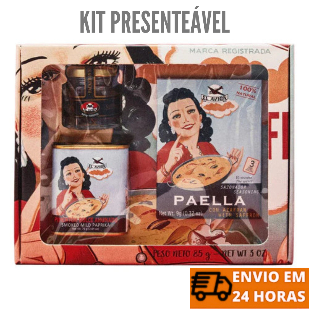 Kit Paella Presenteável Espanhol El Avion