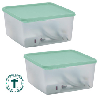 Kit com 2 Potes Herméticos Tupperware Basic Line Transparente 2,5L em Oferta na Shopee