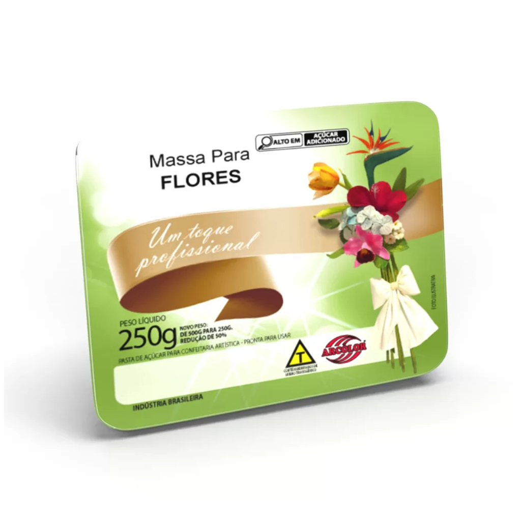Massa para Flores Confeitaria 250g Arcolor em Oferta na Shopee