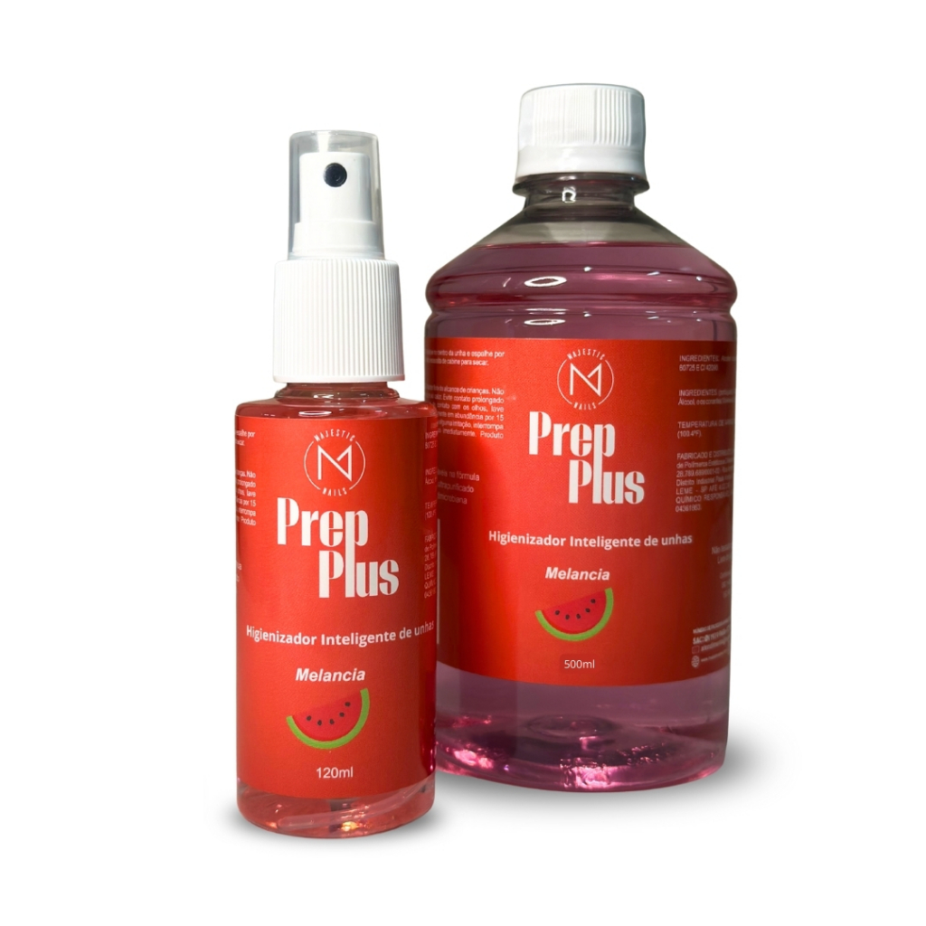 PREP PLUS Higienizador de mãos/unhas (Melancia) Alongamento Majestic Nails