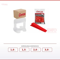 1000 Espaçador Nivelador Piso 100 Cunha Cortag Smart 1,0mm / 1,5mm / 2,0mm / 3,0mm