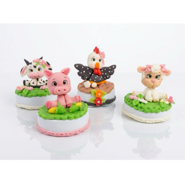 Kit Fazendinha Biscuit Lembrancinha Festa Infantil Centro de Mesa Personalizado