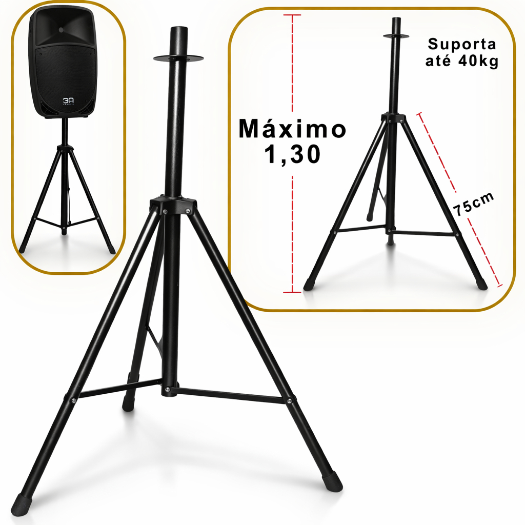 TRIPE REGULÁVEL PARA CAIXA DE SOM, RESISTENTE SUPORTA ATÉ 60KG