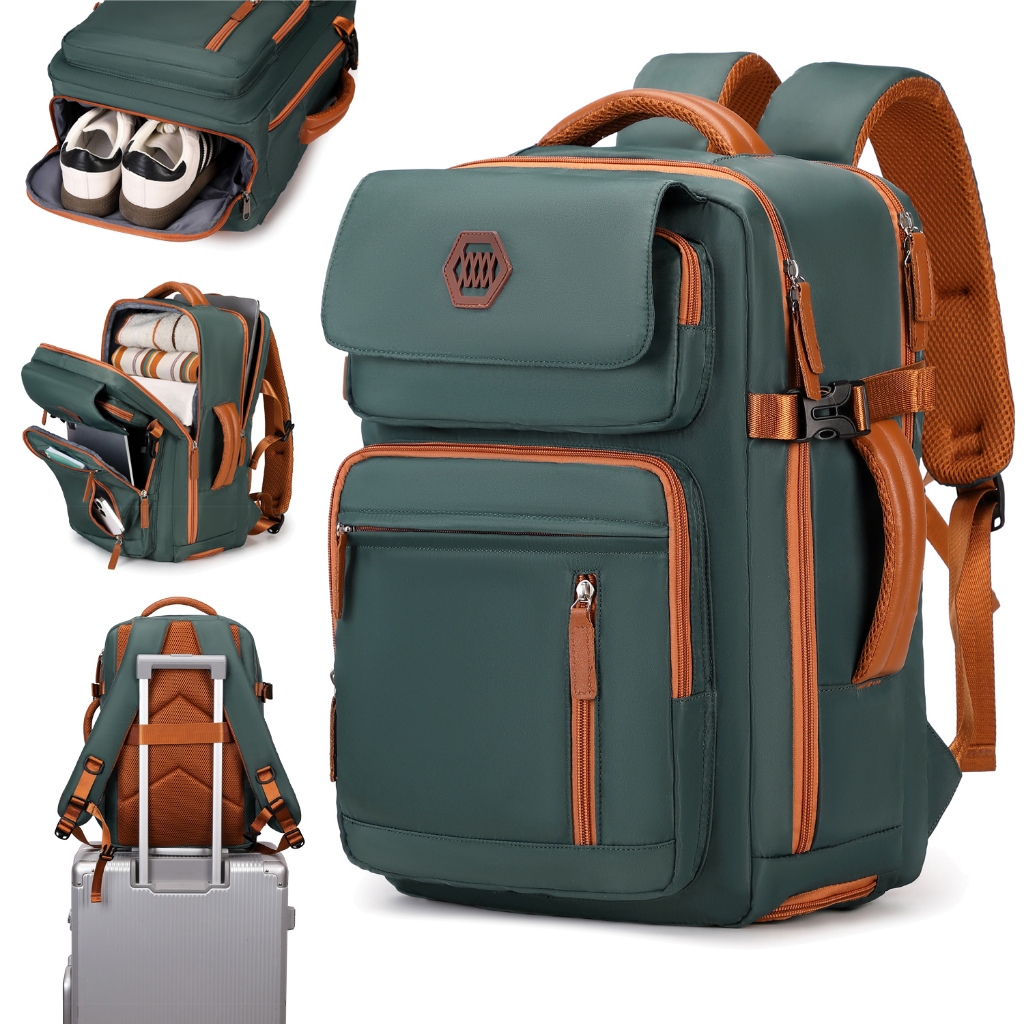 Mochila de viagem reforçada para notebook, impermeável e multifuncional, moda feminina, resistente e espaçosa