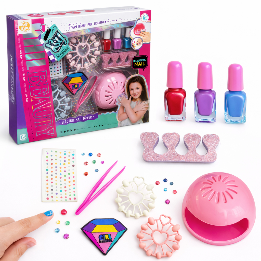 Kit Manicure Infantil com Cabine Secadora