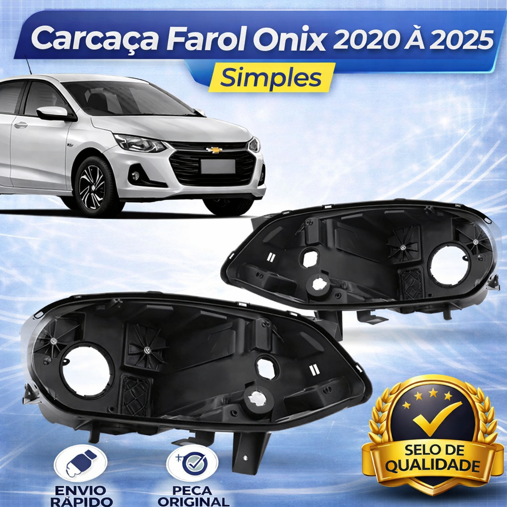 Carcaça Farol Onix 2020 2021 2022 2023 2024 2025 Simples