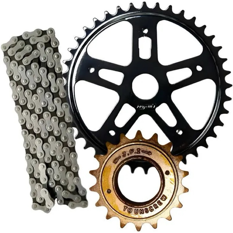 Kit Transmissão Bike monark mtb bmx Coroa + Corrente + Catraca completo bike
