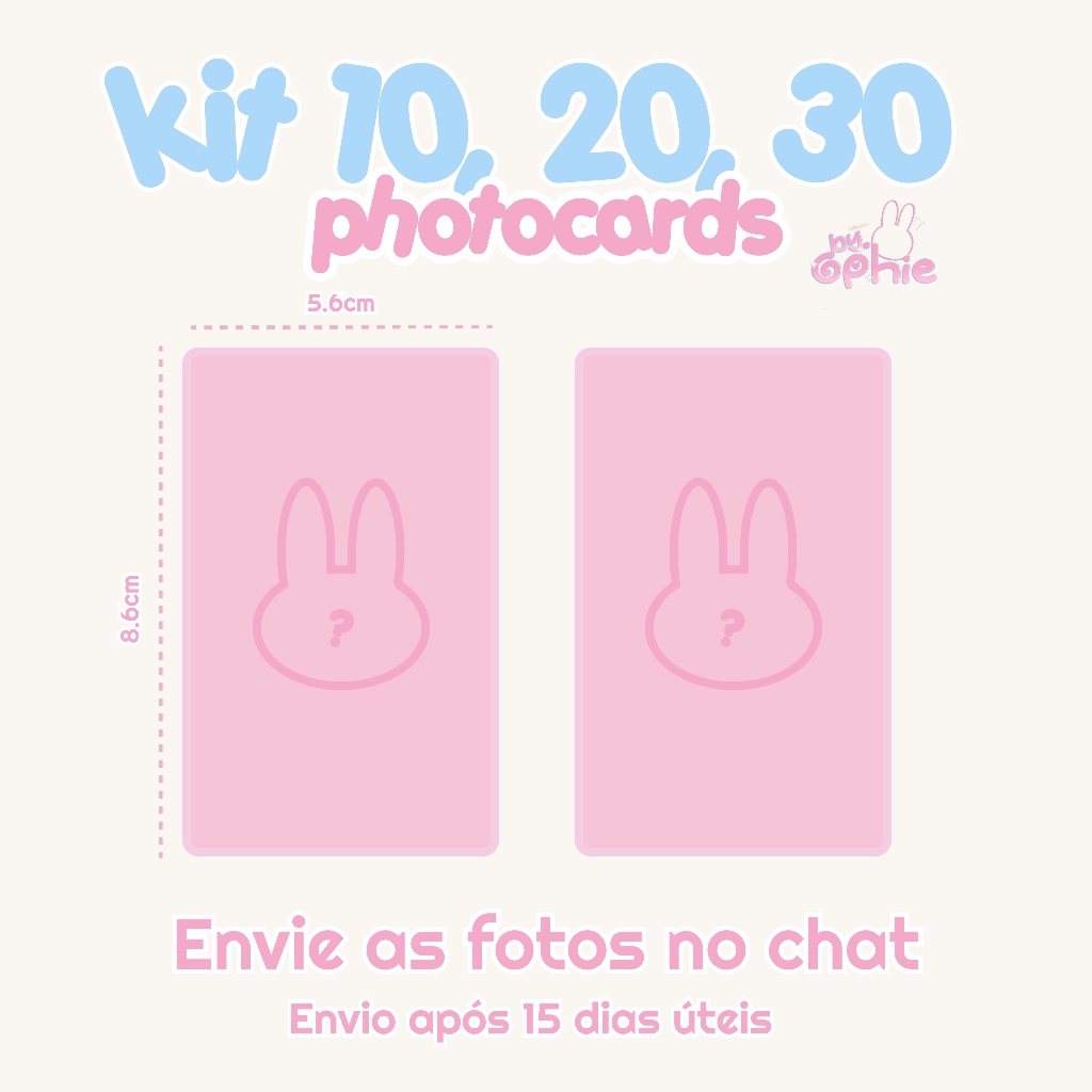 Photocard Fanmade Personalizado (Kits com 10, 20 e 30 unidades)