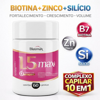 Vitamina Para Queda de Cabelo Feminino Crescimento Capilar Biotina Zinco Complexo B - 60 Cáps L5Max em Oferta na Shopee