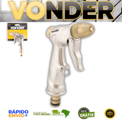 Esguicho Metálico Jardim VONDER EP500 Tipo Pistola Engate Rápido 1/2" Durabilidade Jato Regulável