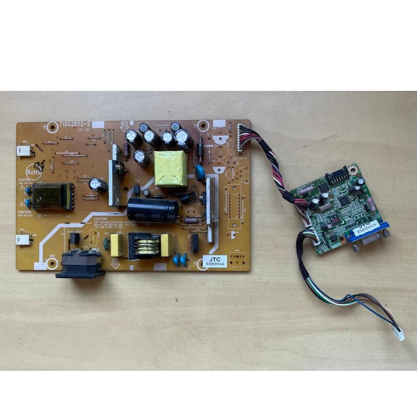 Placa Lógica Principal e Fonte compatível Monitor AOC 1619sw