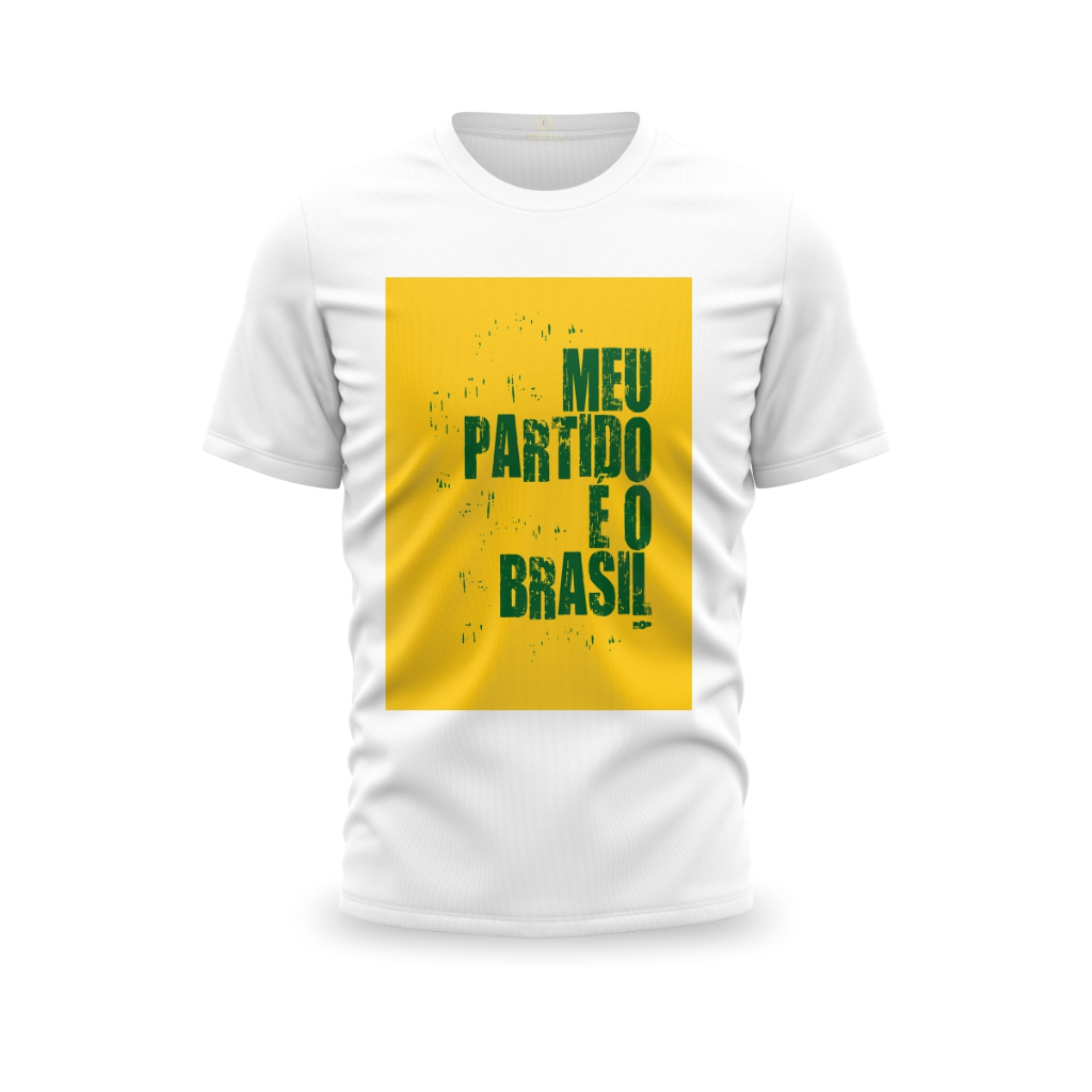 Camisa Branca Centralizada Camiseta Do Brasil Frases Camisa Premium Camisa Infantil
