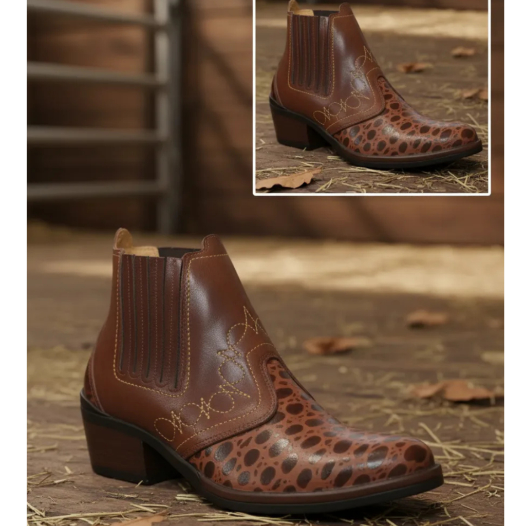 Botina Country Masculina Estilo Cavalgada Vaquejada Agropecuaria Agronomia Produtor Rural Top 3736