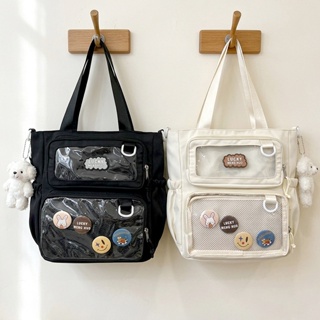 Bolsa Feminina Tiracolo e Ombro Kawaii Japonesa Ita Bag Grande Capacidade Escolar Moda Jovem Casual em Oferta na Shopee