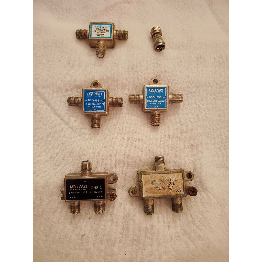 Lote de Conectores e Adaptadores para Cabo Coaxial (TV e Satélite)