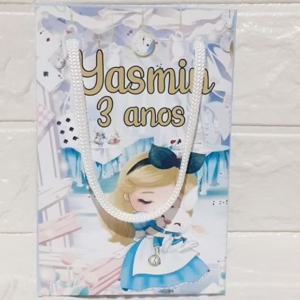 Sacolinhas Personalizadas Alice no País Das Maravilhas| Lembrancinhas Surpresa |Festa Infantil