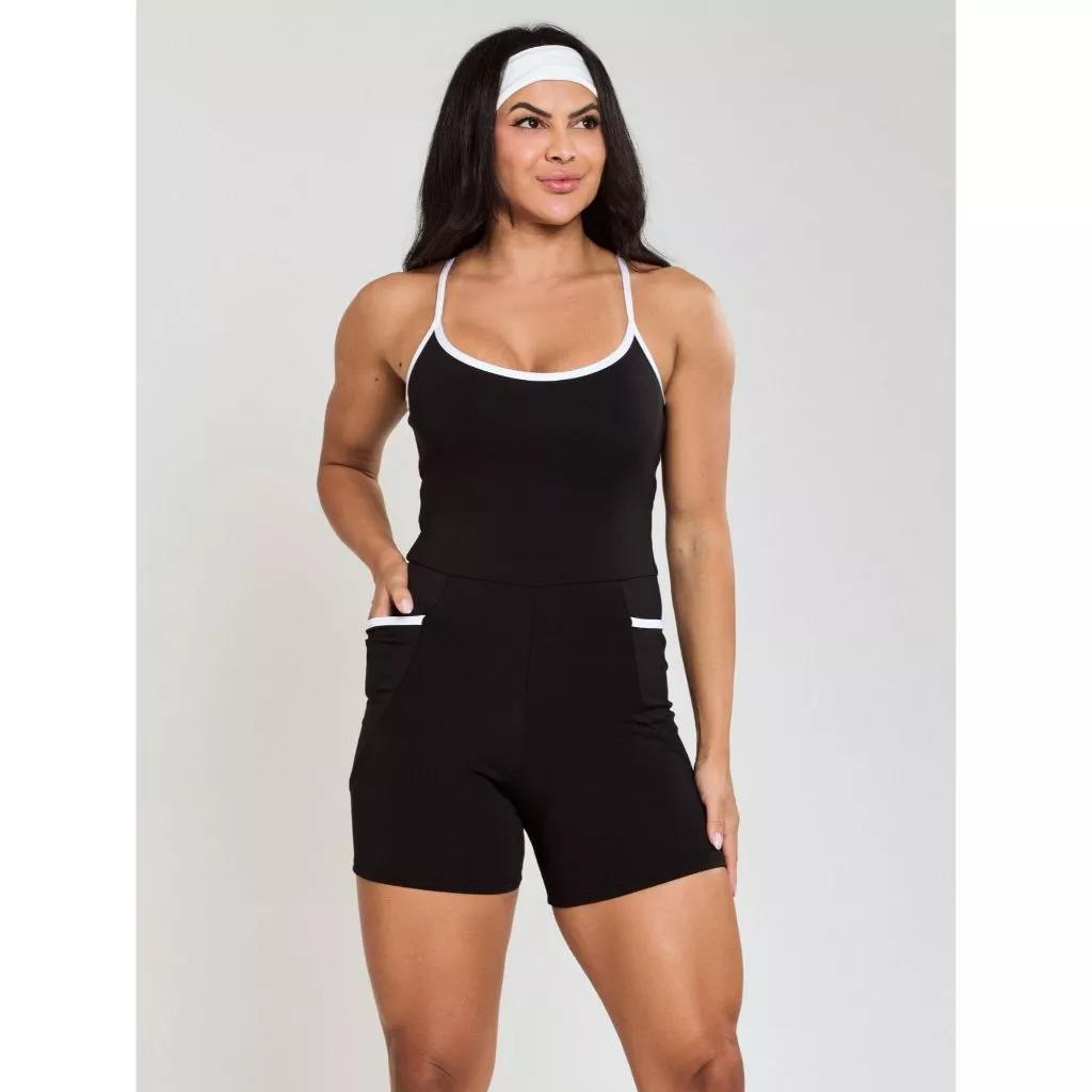 Macaquinho Fitness Com Bolso 11293  Zero Transparência