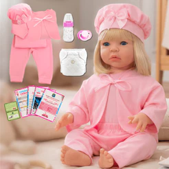 Boneca Bebê Reborn Realista Original de Silicone Menina Pode Dar Banho Envio Imediato