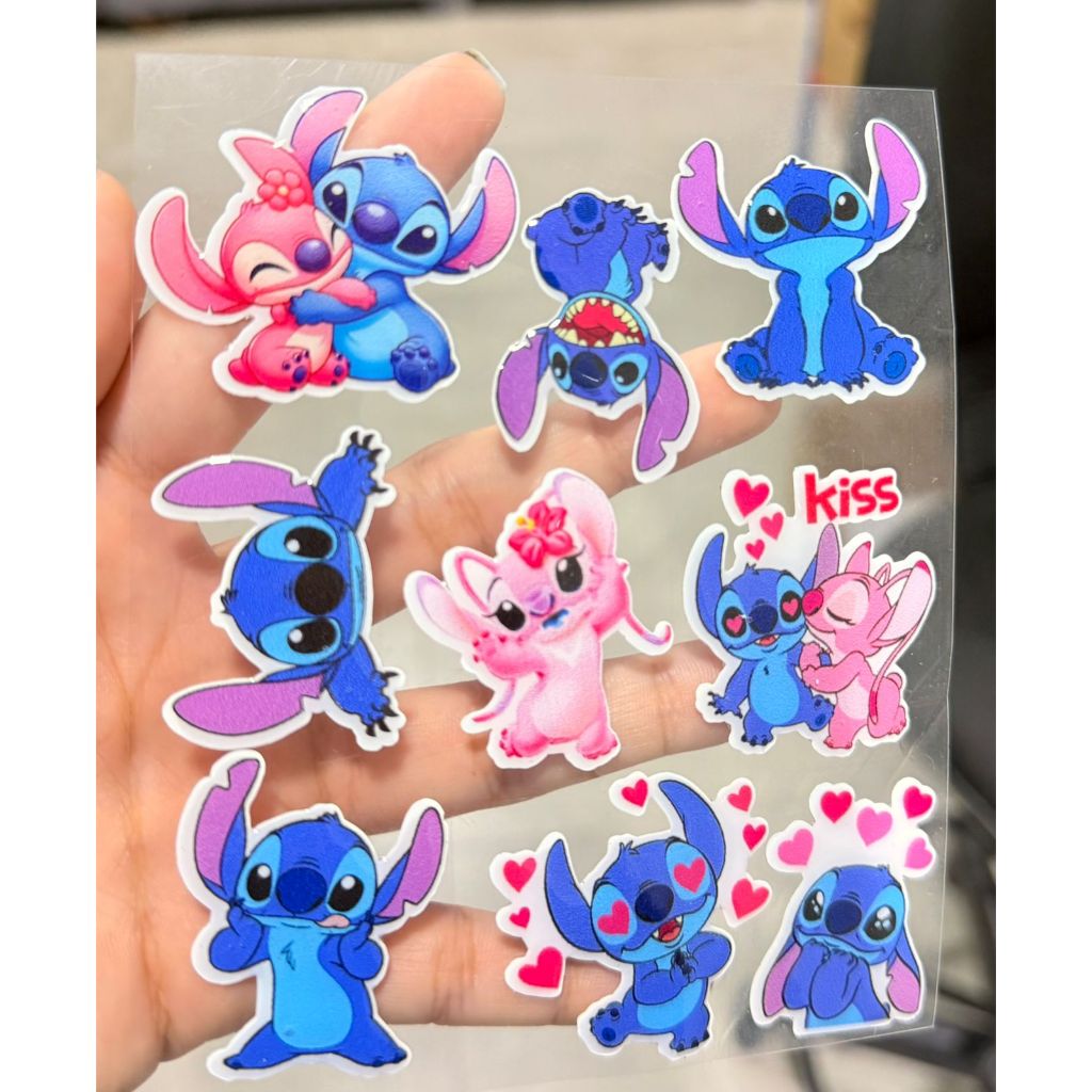Kit Cartelas Adesivo Resinado Stitch - Stickers