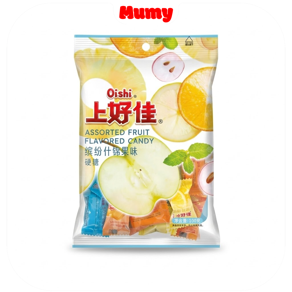Balas Duras Sortidas Sabor Frutas Oishi 100g - Assorted Fruit Candy - Mumy Box