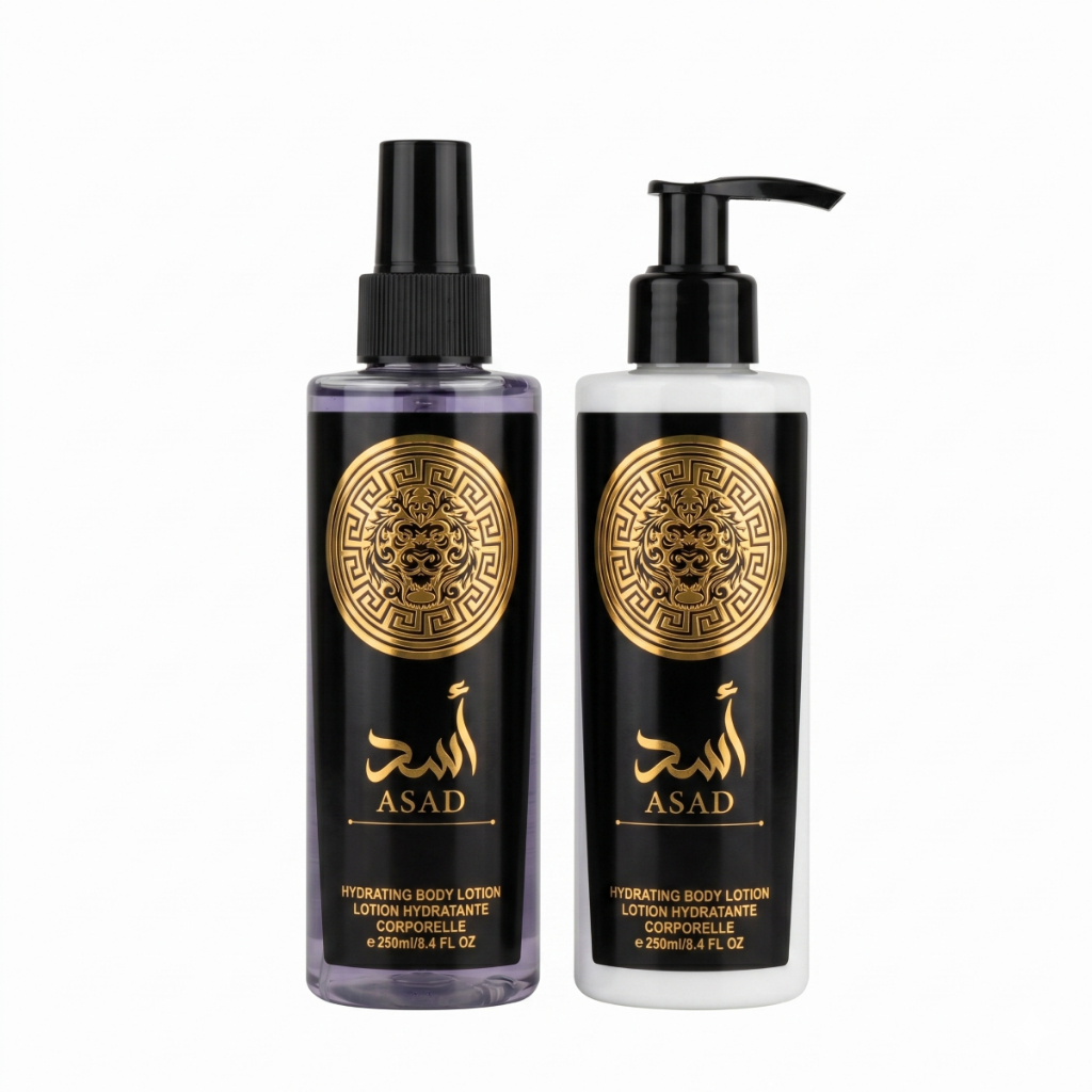 PERFUME ASAD KIT BODY SPLASH LOÇÃO CORPORAL+CREME HIDRATANTE 250ML