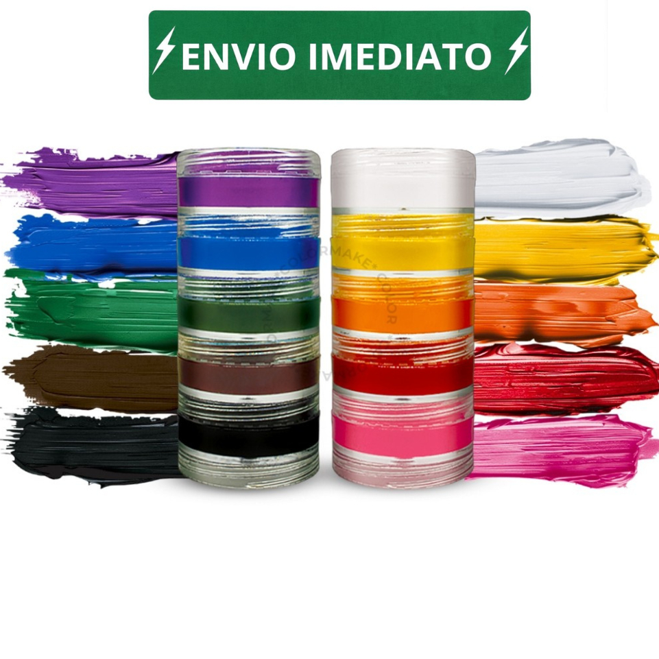 Tinta 10 Cores Colormake Cremosa! Maquiagem Artística Torre