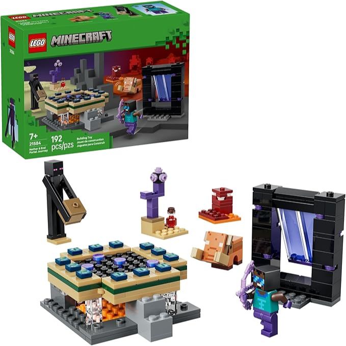 LEGO Minecraft Jornada ao Nether e Portal do End; Conjunto Gamer 21584