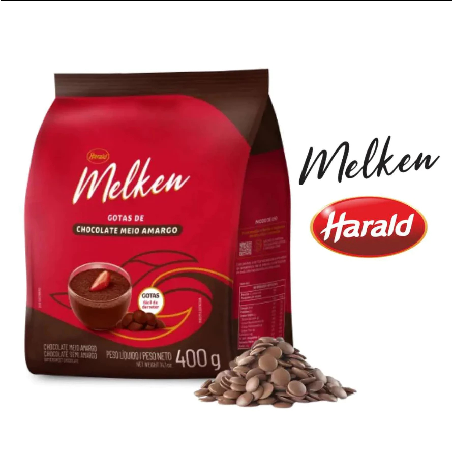 Chocolate Melken Gotas Meio  Amarga 400g