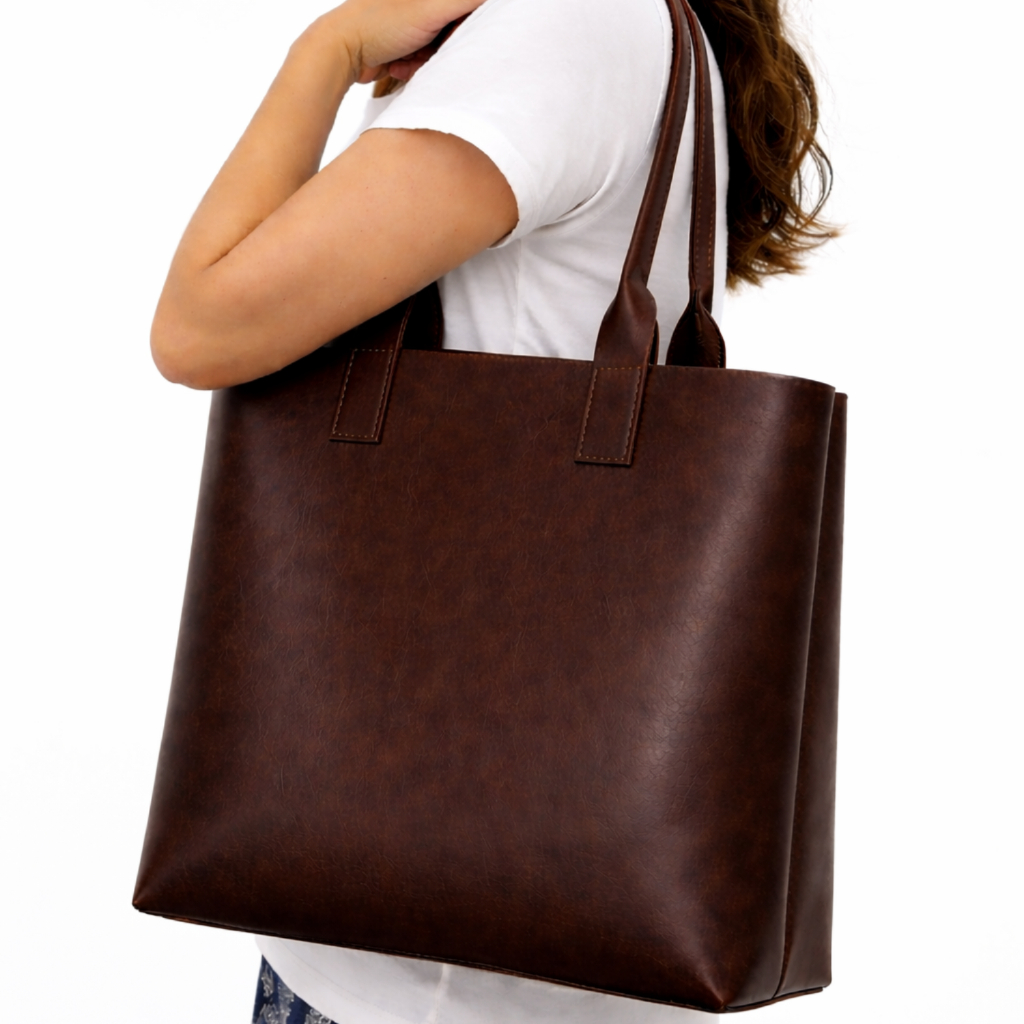 Bolsa Feminina de Ombro Tipo Sacola em Couro Montana Marrom