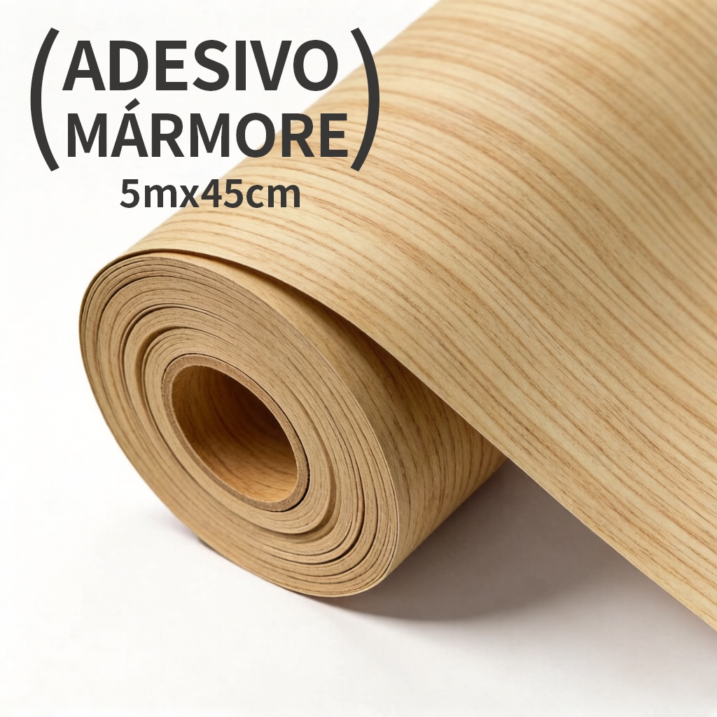 Papel de Parede Madeira 3D 5m x 45cm Autocolante Fácil Aplicação Removível Decoração para Móveis Parede Geladeira — imagem 2 de 2