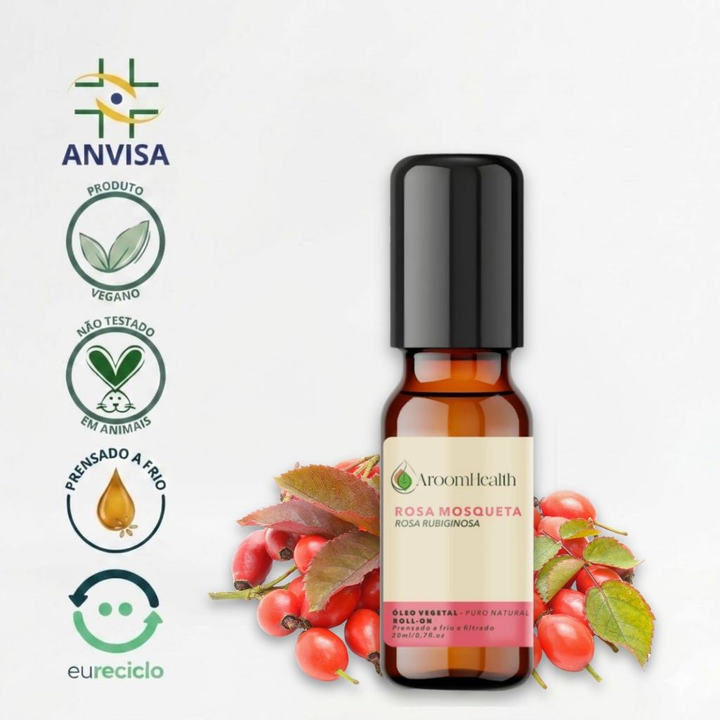 Óleo vegetal puro natural de Rosa mosqueta rubiginosa 20 ml em roll-on em Oferta na Shopee