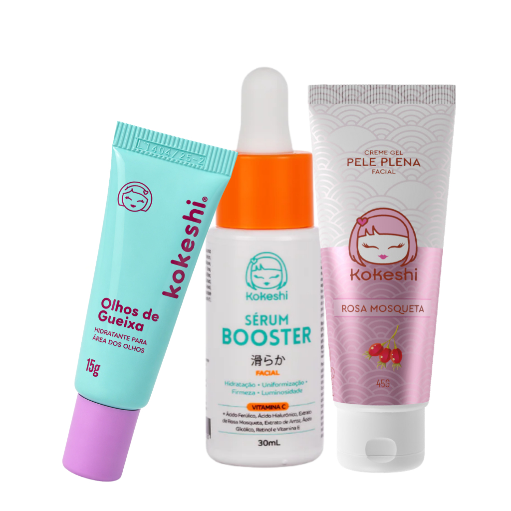 Imagem Kit Renovadores Kokeshi Pele de Porcelana Gueixa Sérum Vit C