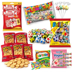 Kit Doces 60 Itens Sacolinha Guloseimas Festa Infantil Lembrancinha