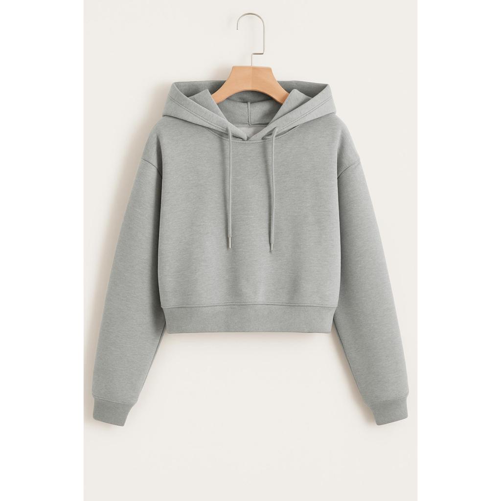 Cropped Moletom Feminino Premium com Capuz e Bolso – Seu Look Perfeito