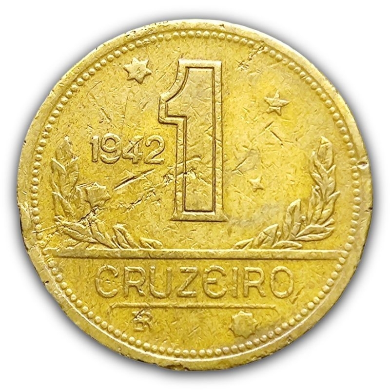 Moeda 1 Cruzeiro 1942 Data Escassa REF.:09