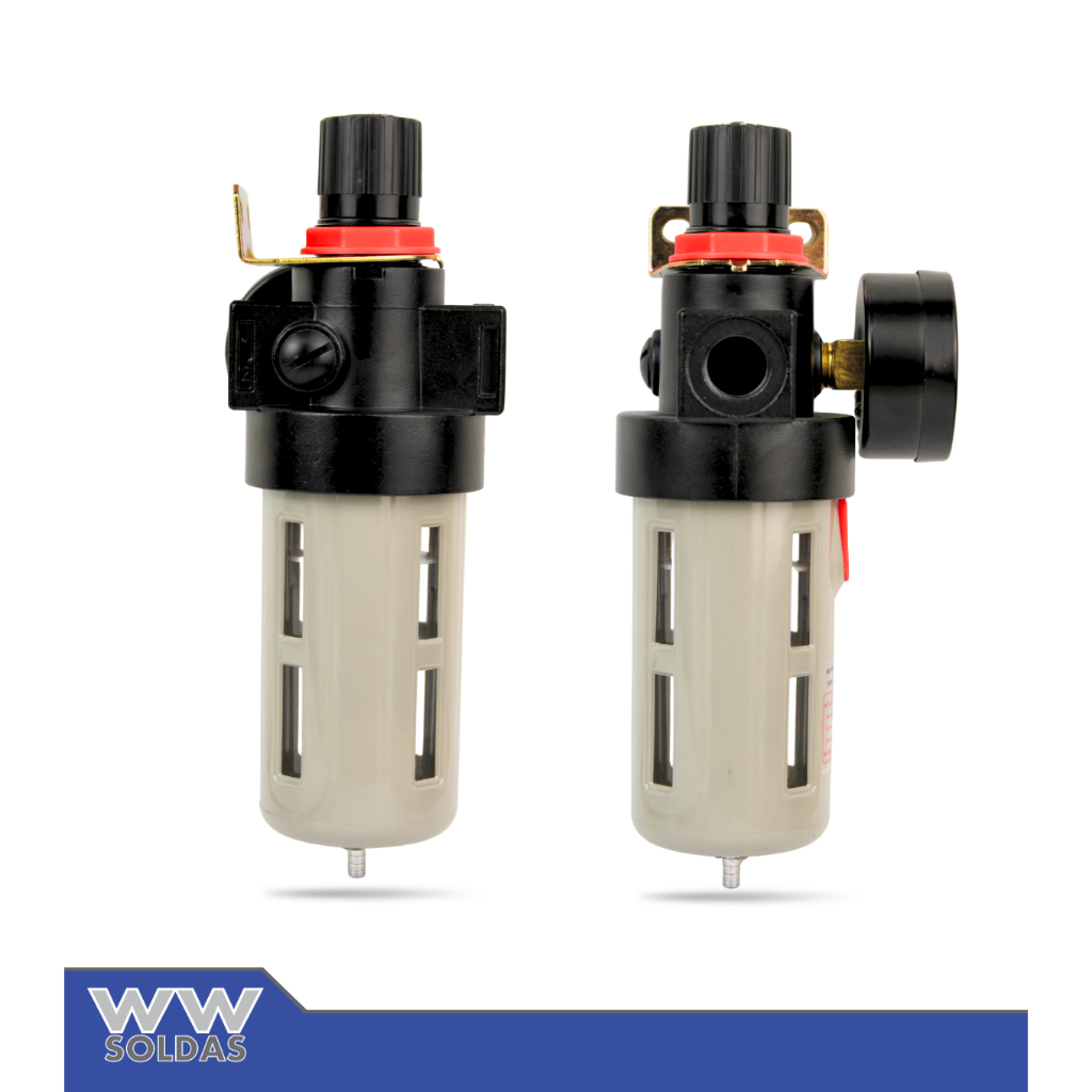 Filtro De Ar E Regulador De Pressão Para Compressor 1/2 Pol WWSoldas · foto 2