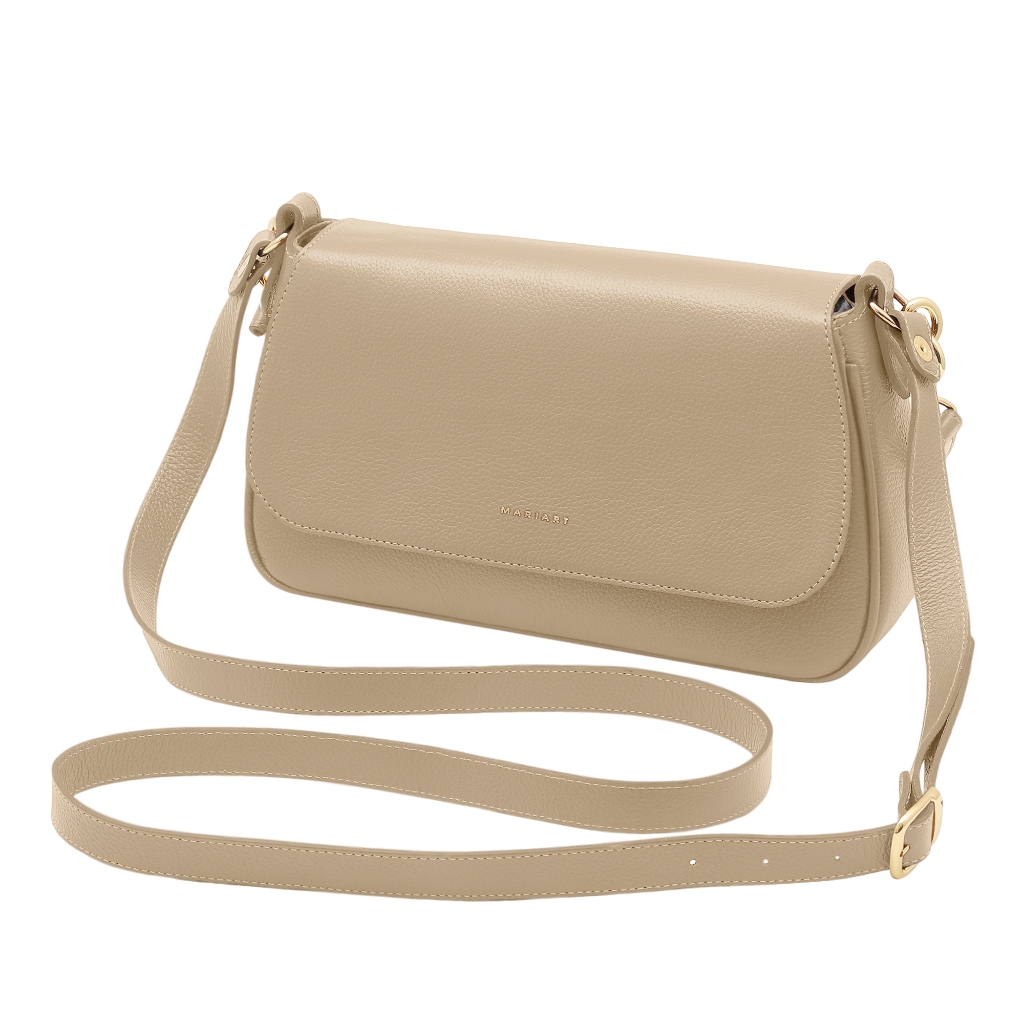 Bolsa Shoulder Transversal Feminina de Couro Bovino Legítimo Mariart Mucuripe