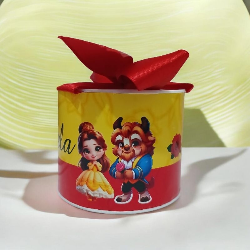 Tubolata personalizada Bela e a Fera 5x6cm | Lembrancinha | Festa Infantil | Aniversário