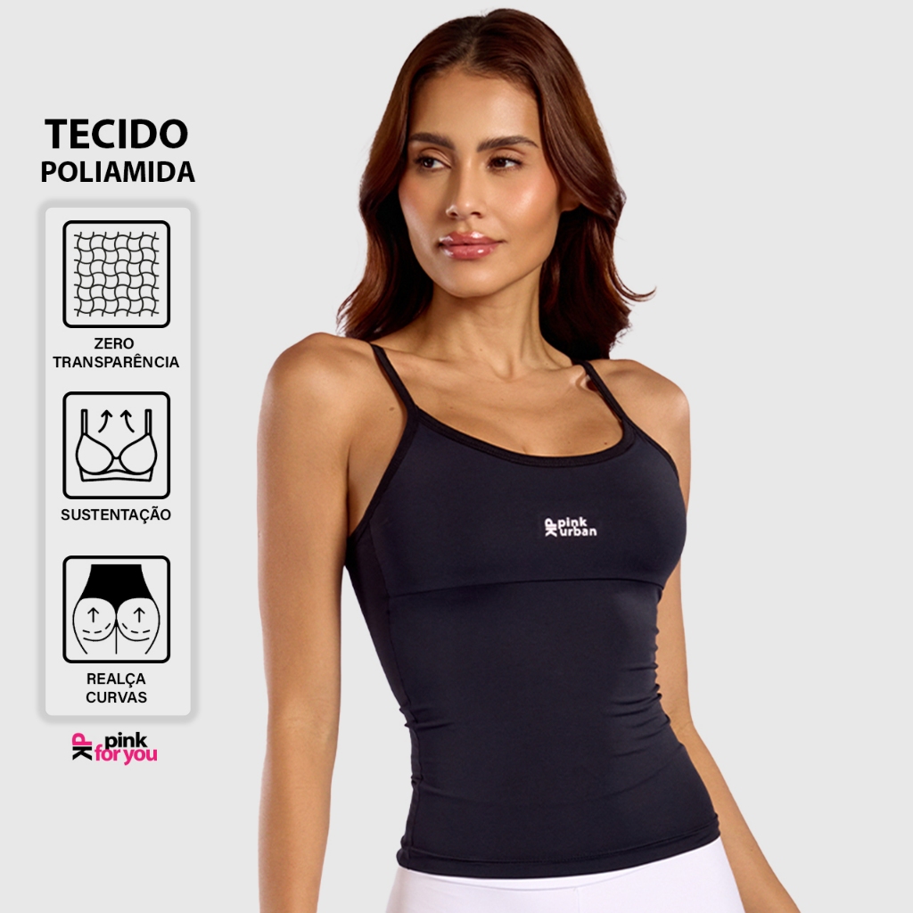 Camiseta Feminina Básica Alcinha Fitness Regata Academia Crossfit Zero Transparência Slim