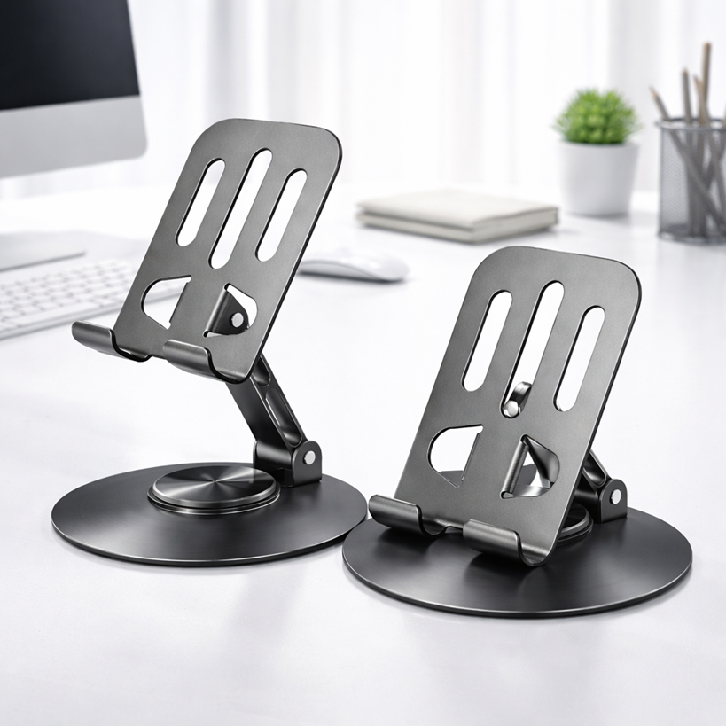 Suporte de Mesa para Celular Articulado Giratório 360° Universal Dobrável Reforçado