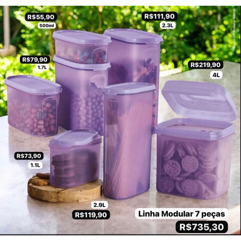 Bea Pda Bea 7 Peças Modular Lilás
