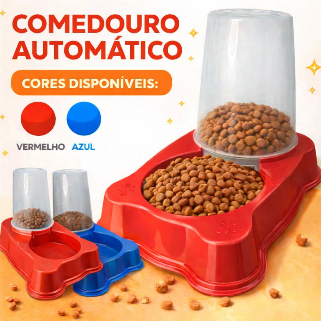 Comedouro Container Automatico Dosador Cães E Gatos - 1,35kg