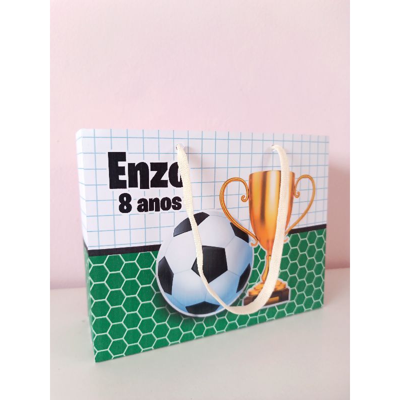 10 Sacolinhas Personalizadas tema Futebol Copa | Lembrancinhas | Sacolas de festas| personalizados Pegue monte