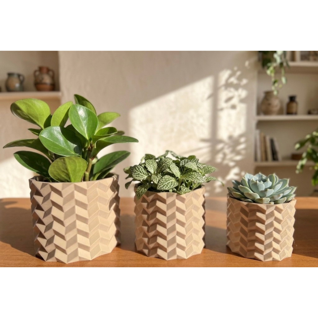 Vaso Decorativo Geométrico Cachepot Plantas Suculentas Casa Sala Escritório Presente Barato