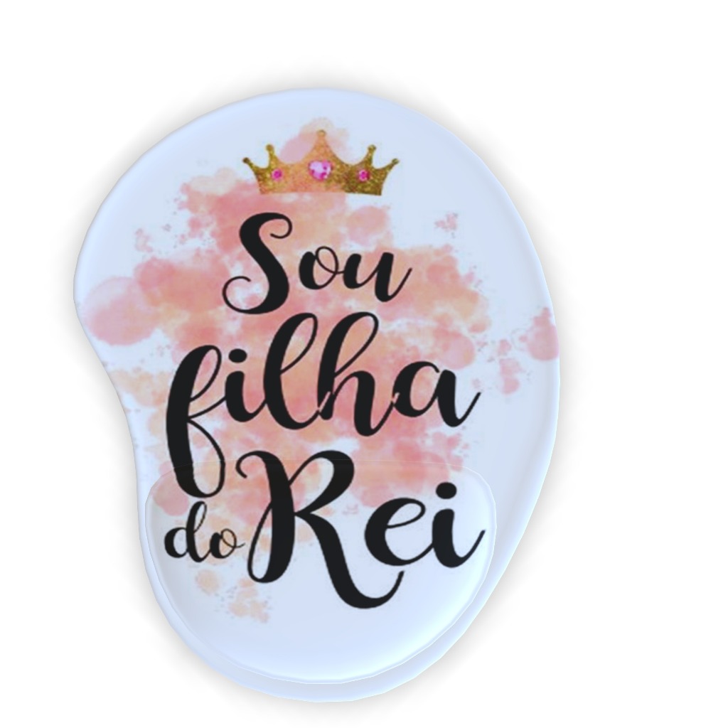 Mousepad Com Apoio de Pulso, Sou Filha do Rei, Acessório Informática Computador