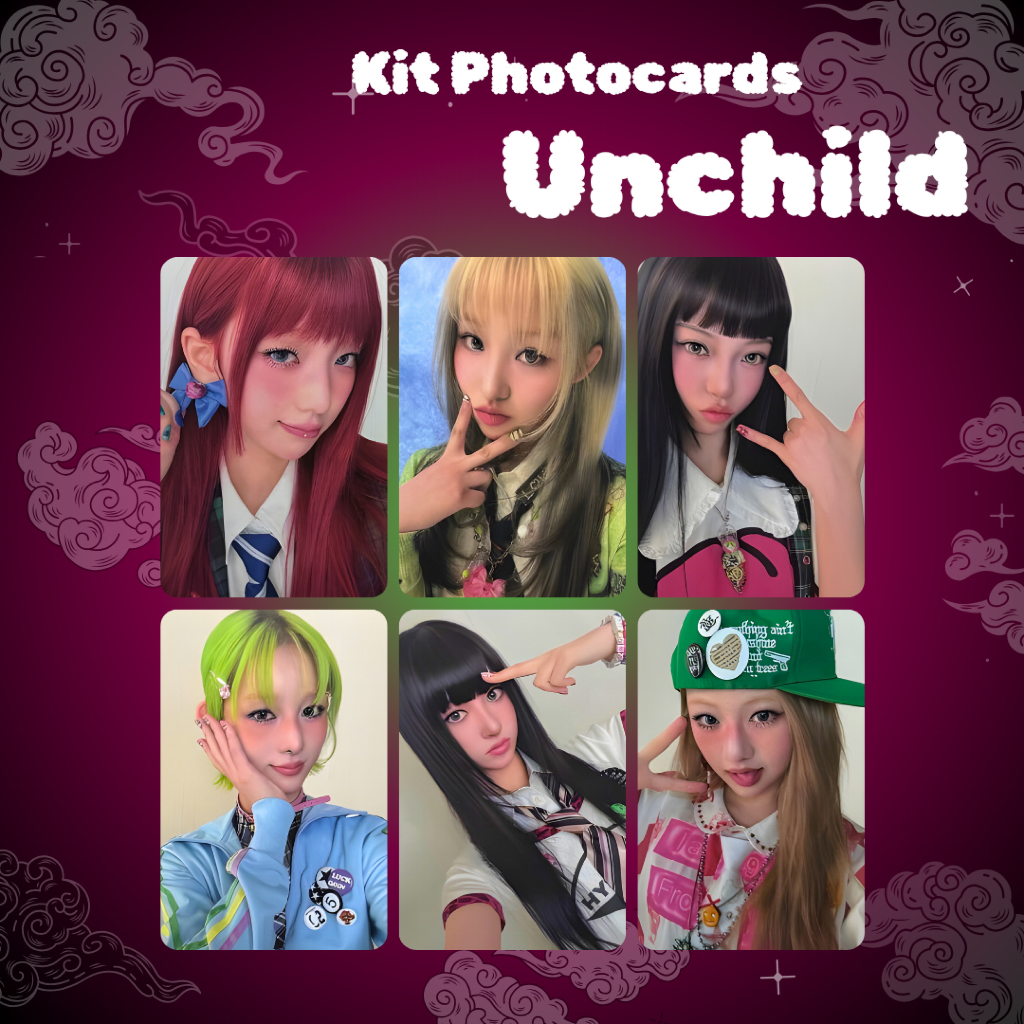 Photocards UNCHILD Selca Kpop Tina Yeeun Heekie Ako Evon Haeun Fanmade