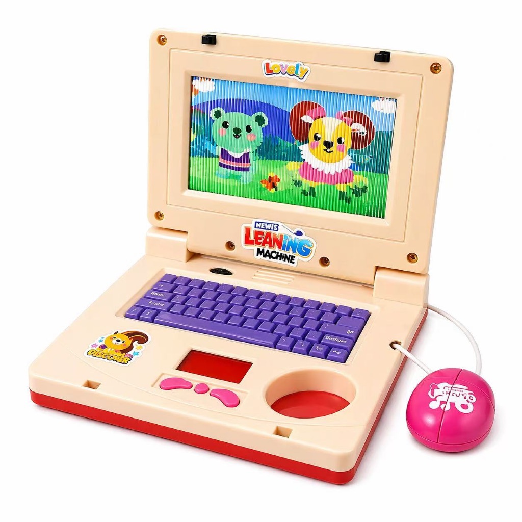 Notebook Infantil Educativo com Mouse – Brinquedo de Aprendizagem em Português para Crianças