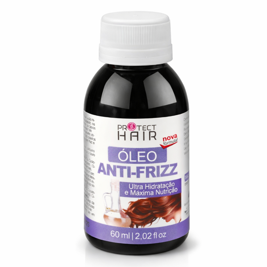 Óleo Vegetal Anti-frizz 60ml para umectação capilar Protect Hair