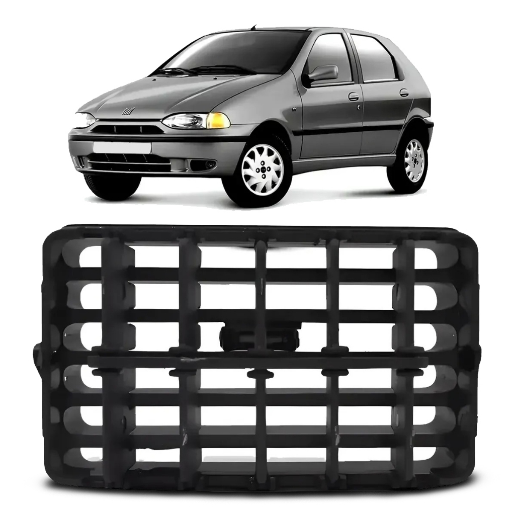 Grade Difusor Ar Palio 96 a 2003 Preto Central